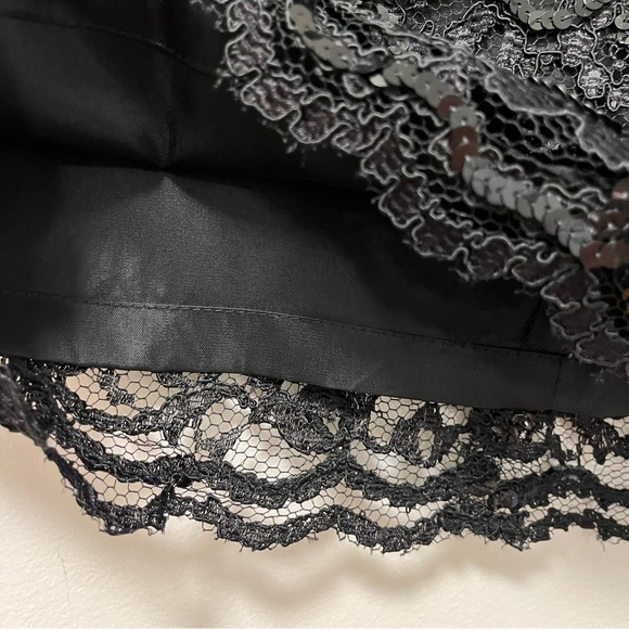 Vintage Cache black sequin mini pencil skirt size S - Picture 5 of 7